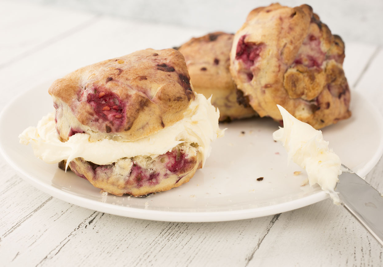 Raspberry white chocolate deals scones