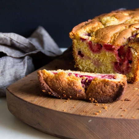 Raspberry Yogurt Pound Cake-image
